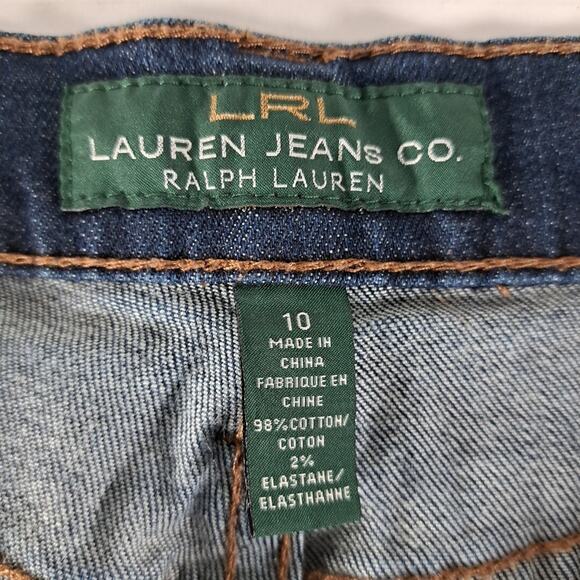 Lauren Ralph Lauren Classic Bootcut Jeans Womens 10 Blue Stretch Denim Mid Rise - Picture 3 of 15